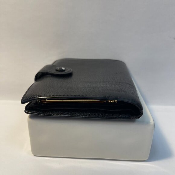 CHANEL Series 3 (1994-1996) Black Caviar Leather Compact Bifold Wallet-Preowned - Picture 5 of 14